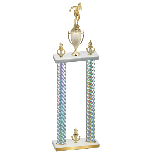 Double Silver Carbon Fiber Victory Tennis Trophy