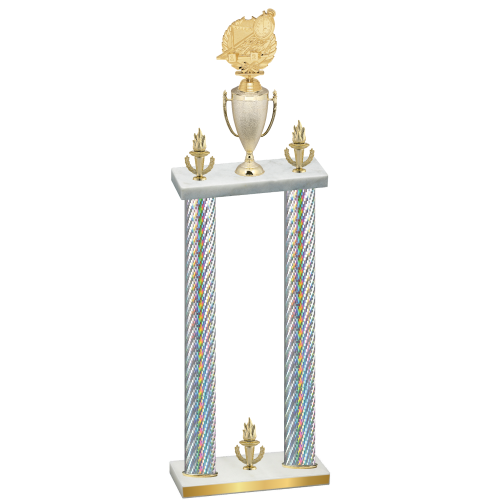 Double Silver Carbon Fiber Victory Swimming Trophy