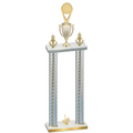 Double Silver Carbon Fiber First Place Insert Trophy
