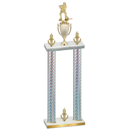 Double Silver Carbon Fiber Victory Hockey Trophy