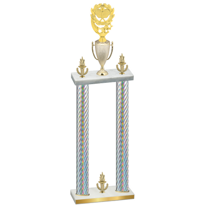 Double Silver Carbon Fiber Victory Pickleball Trophy