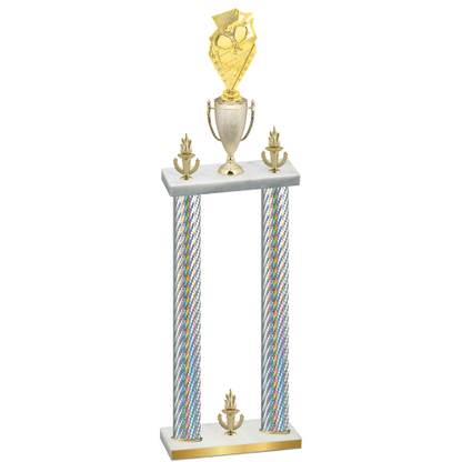 Double Silver Carbon Fiber Victory Pickleball Trophy