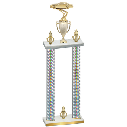 Double Silver Carbon Fiber Victory Cars Trophy
