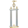 Double Silver Carbon Fiber Fourth Place Cars Trophy