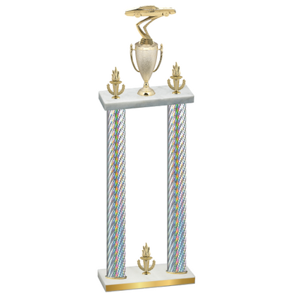 Double Silver Carbon Fiber Victory Cars Trophy