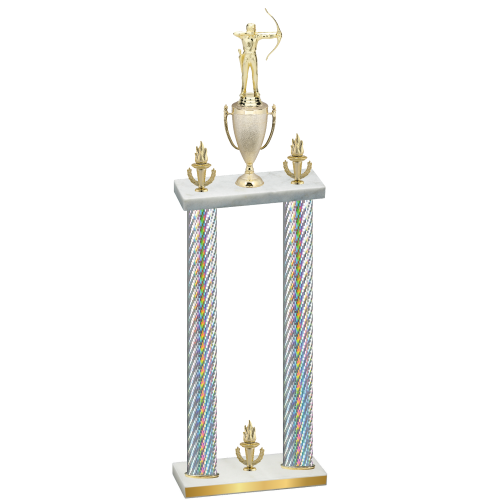 Double Silver Carbon Fiber Victory Archery Trophy