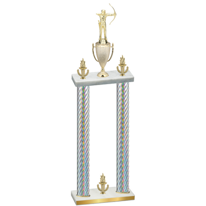 Double Silver Carbon Fiber Victory Archery Trophy