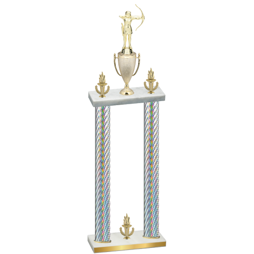 Double Silver Carbon Fiber Victory Archery Trophy