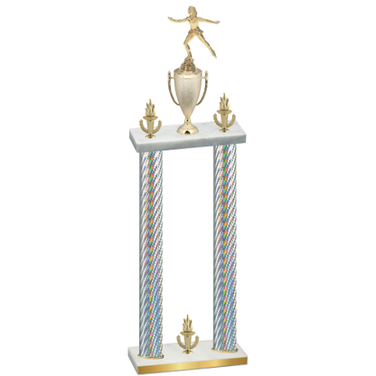 Double Silver Carbon Fiber Victory Skater Trophy