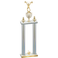 Double Silver Carbon Fiber First Place Weights Trophy