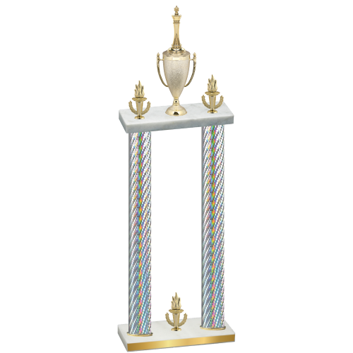 Double Silver Carbon Fiber Victory Chess Trophy