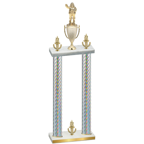 Double Silver Carbon Fiber Victory Holiday Trophy