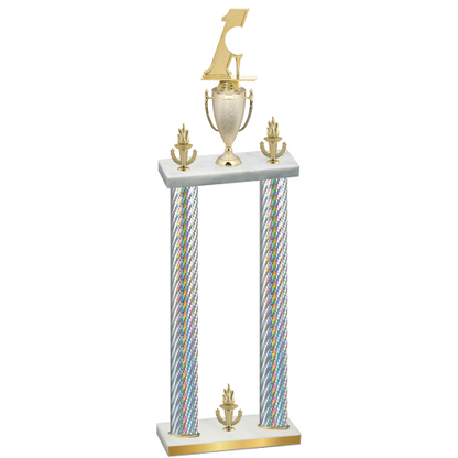 Double Silver Carbon Fiber Victory Golf Trophy
