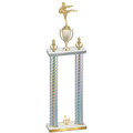 Double Silver Carbon Fiber Third Place Karate Trophy