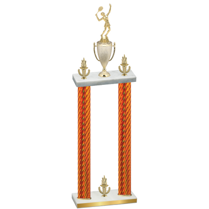 Double Orange Carbon Fiber Victory Tennis Trophy