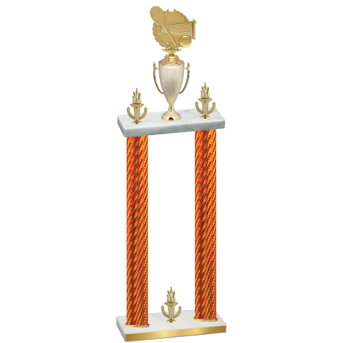Double Orange Carbon Fiber Victory Tennis Trophy