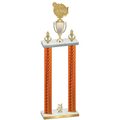 Double Orange Carbon Fiber Year Tennis Trophy