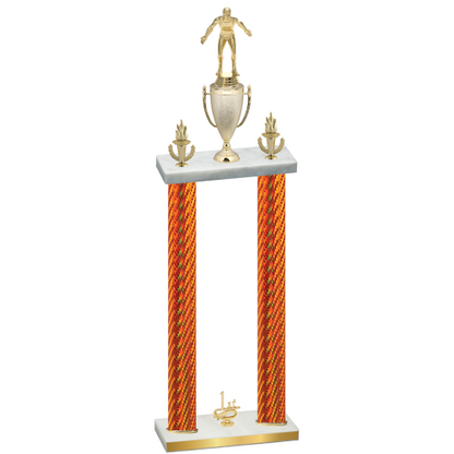 Double Orange Carbon Fiber First Place Wrestling Trophy