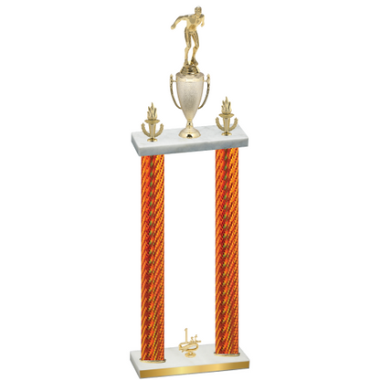 Double Orange Carbon Fiber First Place Swimming Trophy