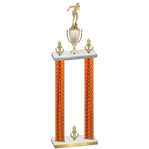 Double Orange Carbon Fiber Victory Swimming Trophy