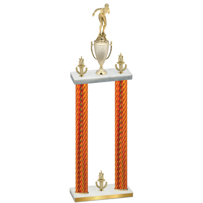 Double Orange Carbon Fiber Victory Tennis Trophy