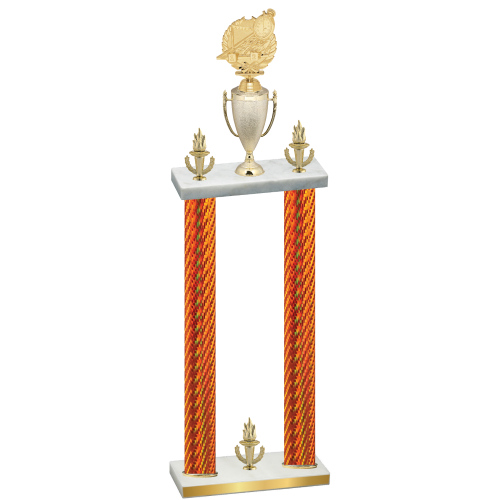Double Orange Carbon Fiber Victory Swimming Trophy
