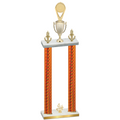 Double Orange Carbon Fiber Fourth Place Insert Trophy