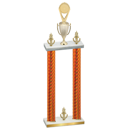 Double Orange Carbon Fiber Victory Insert Trophy