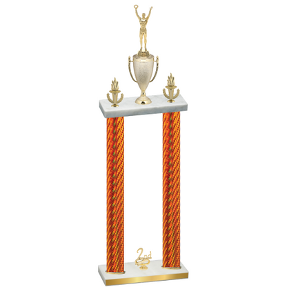 Double Orange Carbon Fiber Second Place Victory Trophy