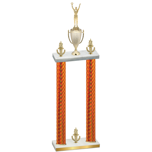 Double Orange Carbon Fiber Victory Victory Trophy