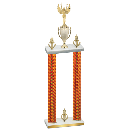 Double Orange Carbon Fiber Victory Victory Trophy