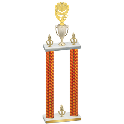 Double Orange Carbon Fiber Victory Pickleball Trophy