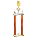 Double Orange Carbon Fiber Third Place Pickleball Trophy