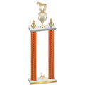 Double Orange Carbon Fiber Second Place Horses Trophy