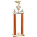 Double Orange Carbon Fiber Fourth Place Cars Trophy