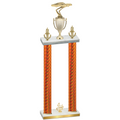 Double Orange Carbon Fiber Fourth Place Cars Trophy