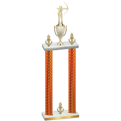 Double Orange Carbon Fiber Victory Archery Trophy