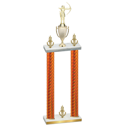 Double Orange Carbon Fiber Victory Archery Trophy
