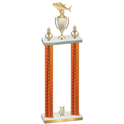 Double Orange Carbon Fiber Year Fishing Trophy