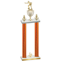 Double Orange Carbon Fiber Fourth Place Shooter Trophy