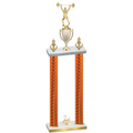 Double Orange Carbon Fiber Second Place Weights Trophy
