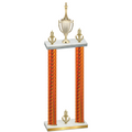 Double Orange Carbon Fiber Victory Chess Trophy