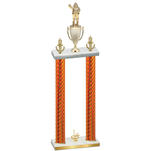 Double Orange Carbon Fiber First Place Holiday Trophy