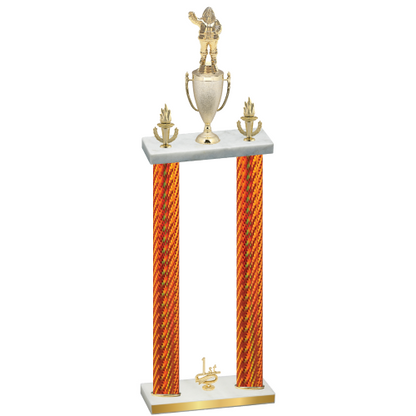 Double Orange Carbon Fiber First Place Holiday Trophy