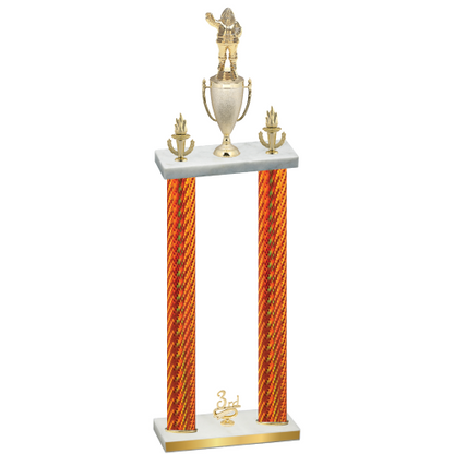 Double Orange Carbon Fiber Third Place Holiday Trophy