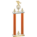 Double Orange Carbon Fiber Victory Fishing Trophy