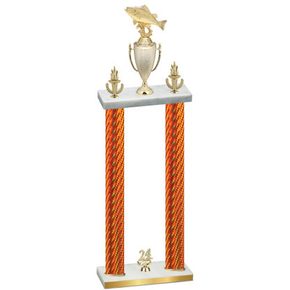 Double Orange Carbon Fiber Year Fishing Trophy