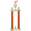 Double Orange Carbon Fiber Victory Fishing Trophy
