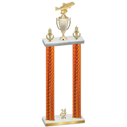 Double Orange Carbon Fiber Year Fishing Trophy