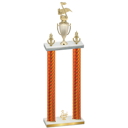 Double Orange Carbon Fiber Third Place Music Trophy